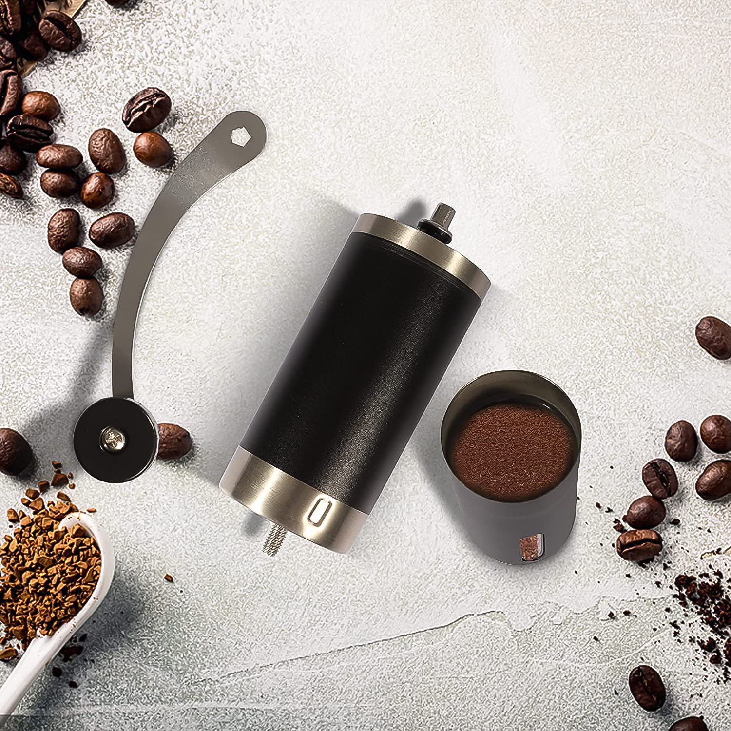 Portable Stainless Steel Manual Coffee Grinder (1 Pc) Portable Stainless Steel Manual Coffee Grinder (1 Pc)